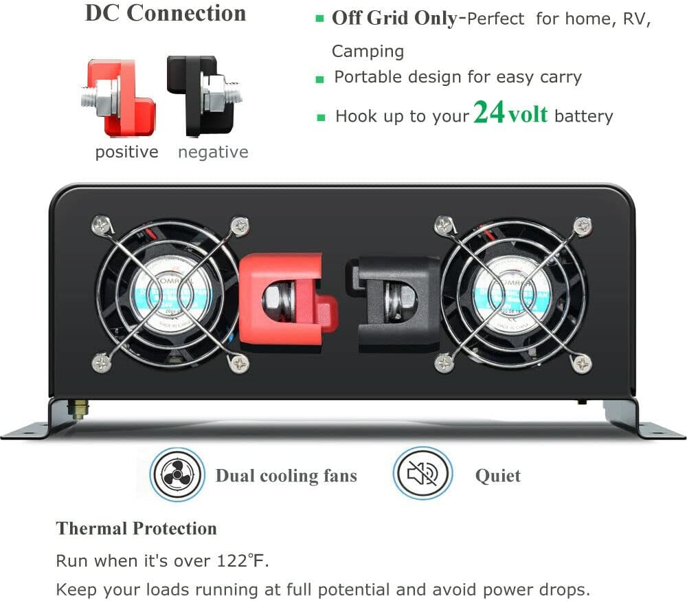 Inverter Pure Sine Wave 60Hz 120V 3000W - محول طاقة شمسية نقي بقدرة 3000