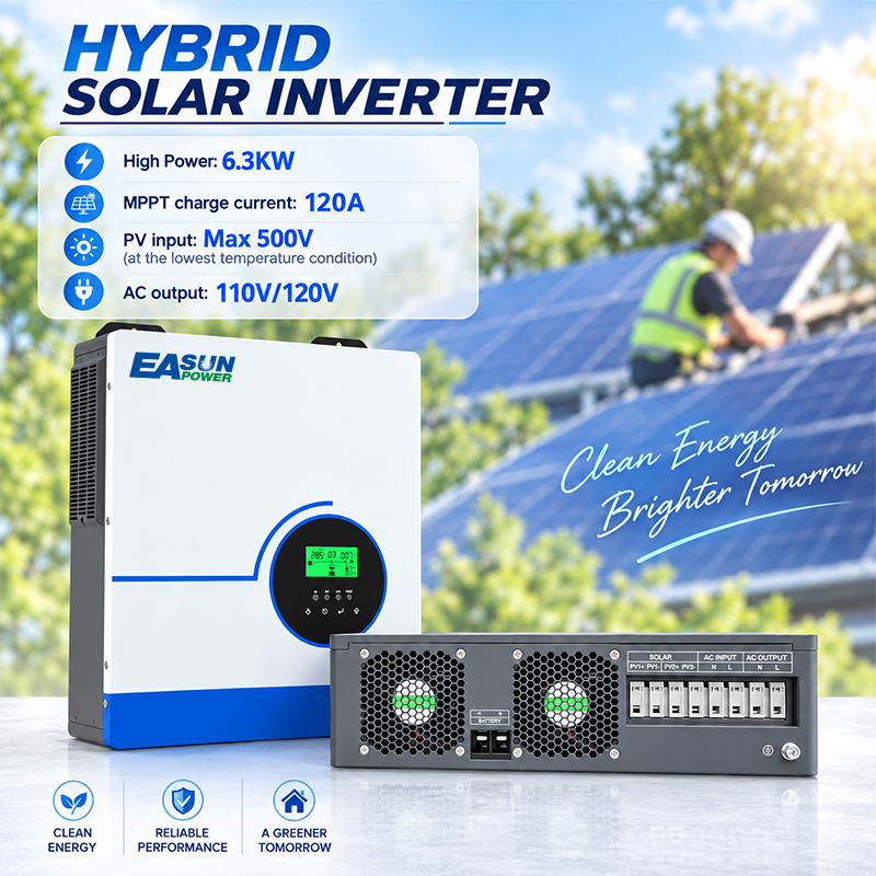 محول طاقة شمسي هجين EASUN POWE - مراجعة Grid Tie Inverter Limiter 2000W وسعره