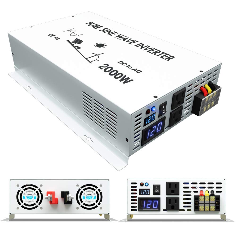 خارج الشبكة الشمسية العاكس 24  - مراجعة Inverter Pure Sine Wave 60Hz 120V 3000W وسعره