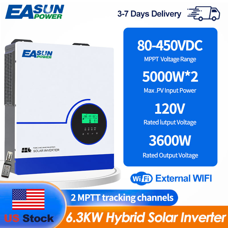 EASUN POWER 6300W عاكس شمسي هج - مراجعة Grid Tie Inverter Limiter 2000W وسعره