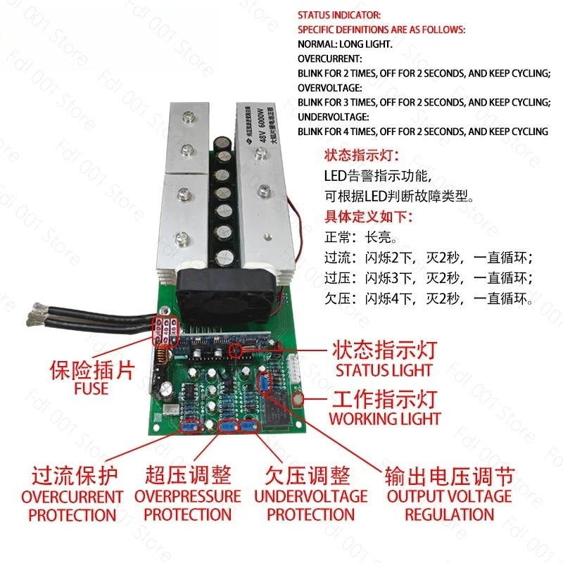 24 فولت 48 فولت 60 فولت 72 فول - مراجعة Pure Sine Wave Inverter 5000W 48V 220V وسعره