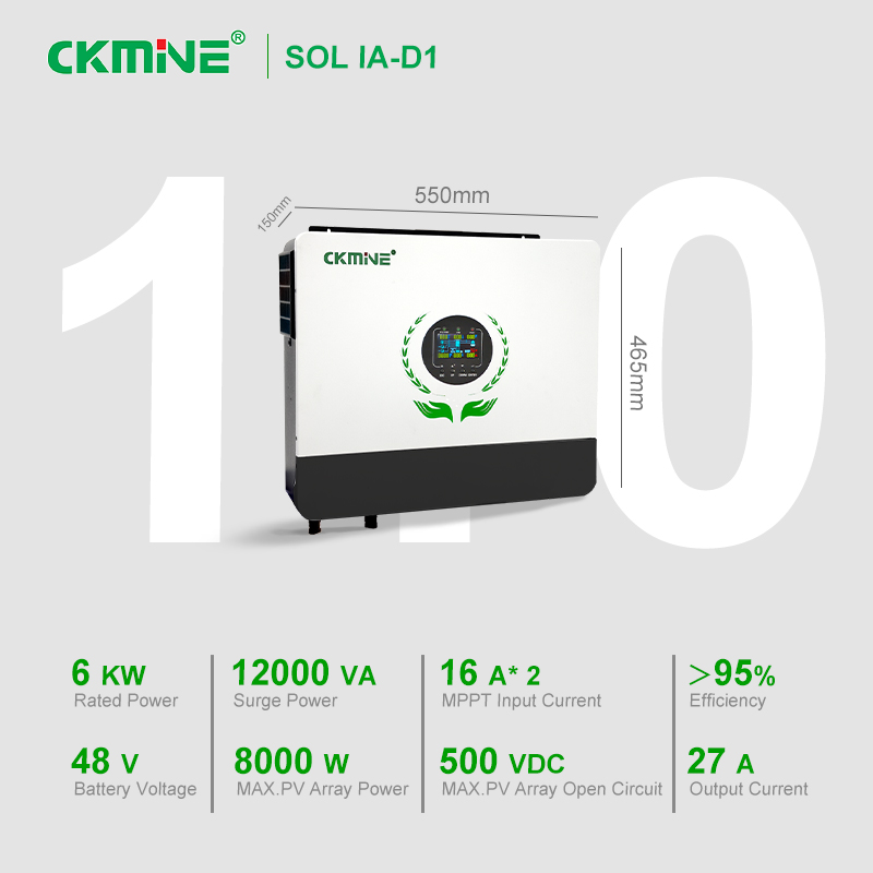 محول طاقة شمسية هجين خارج الشب - مراجعة Off Grid Solar Inverter 48V 6000W وسعره