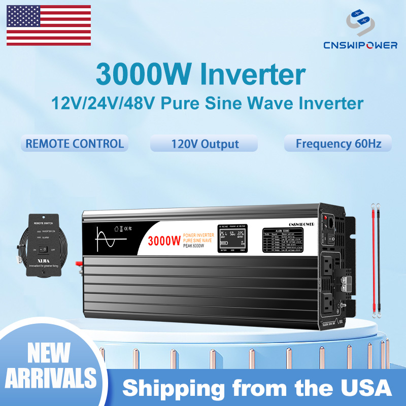 محول طاقة موجة جيبية نقية 3000 - مراجعة Inverter Pure Sine Wave 60Hz 120V 3000W وسعره